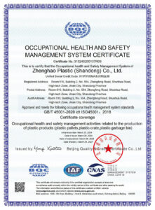 OCCUPATIONAL HEALTH AND SAFETY MANAGEMENT SYSTEM CERTIFICATE